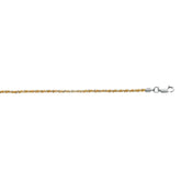 Silver Two-Tone Sparkle Chain Anklet